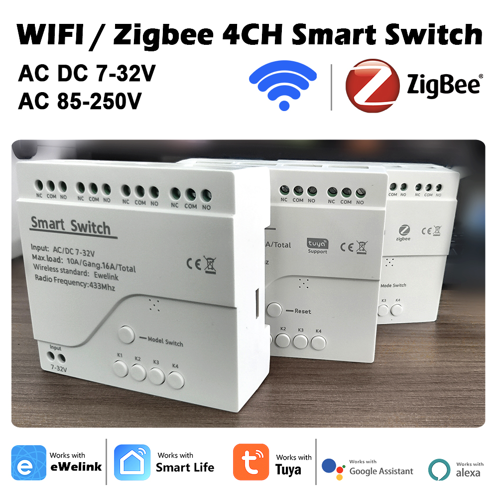 Home Automation Diy - 4CH Wifi / Zigbee Smart Relay