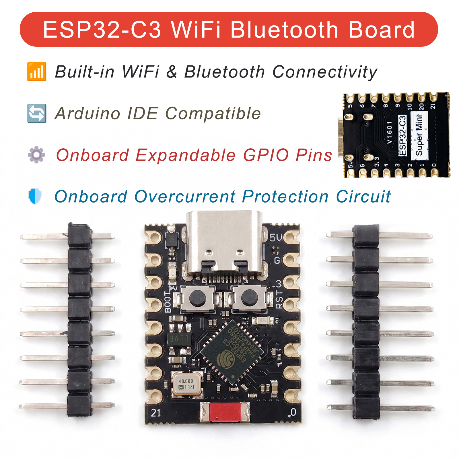 Home Automation With Arduino - ESP32 C3 SuperMini WiFi Bluetooth Board