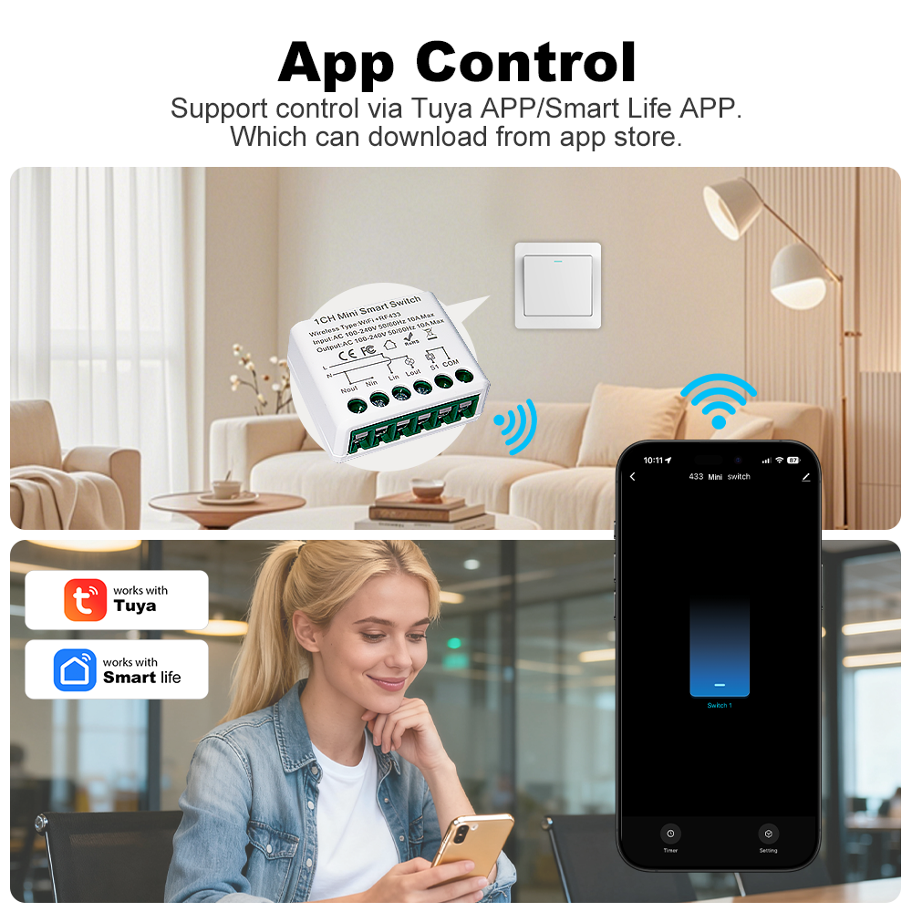 For Tuya WIFI 10A Smart Light  - Diy Automation avaliação e preço