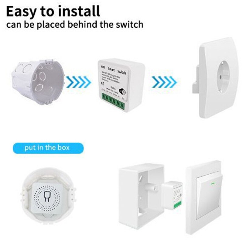 Tuya 16A Mini Wifi Smart Switc - Home Automation Diy avaliação e preço
