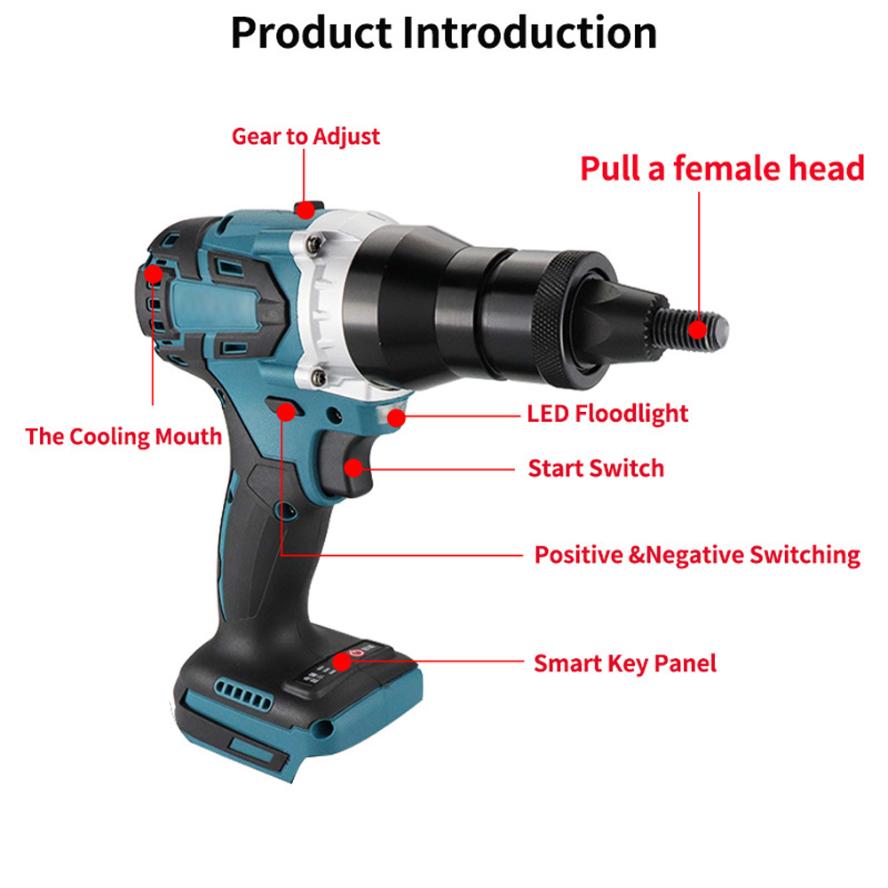 Electric Riveting Gun Brushles - Home Automation Diy avaliação e preço
