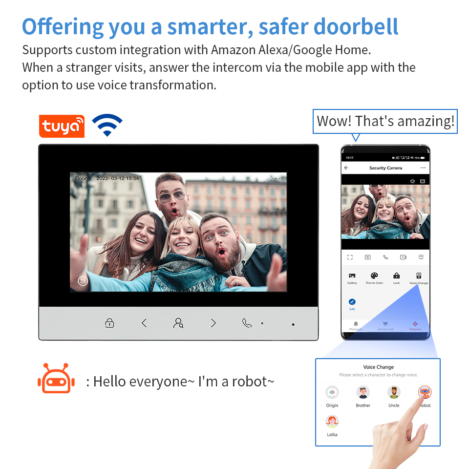10inch Tuya WIFI Video Interco - Smart Doorbell Wired avaliação e preço