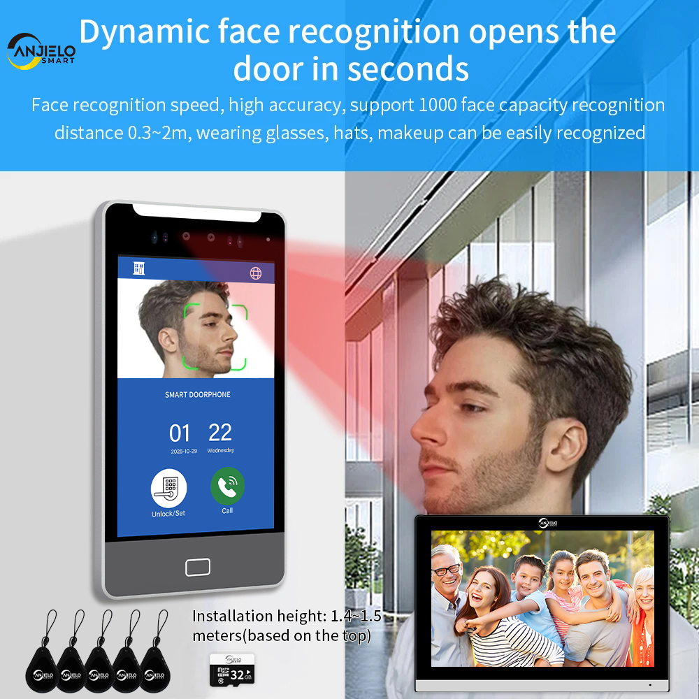 ANJIELO TUYA Smart 5IN1 Unlock - Smart Doorbell Wired avaliação e preço