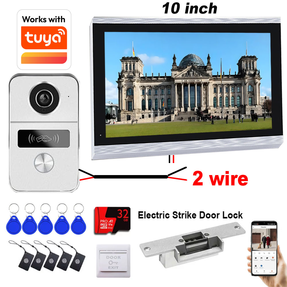 New 2 Wires Tuya Wifi Video In - Smart Doorbell Wired avaliação e preço