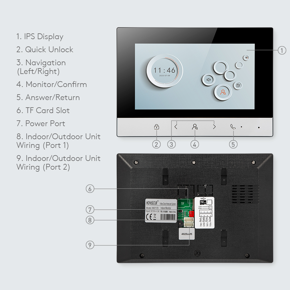 Tuya Smart WIFI Indoor Monitor - Smart Doorbell Wired avaliação e preço