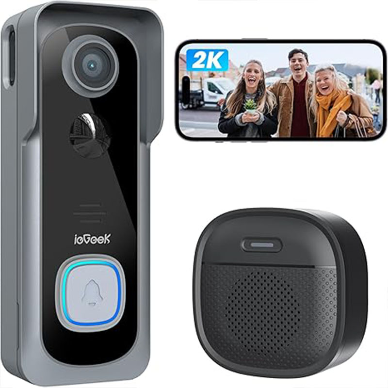 ieGeek 2K Doorbell Camera Wire - Smart Doorbell Wired avaliação e preço
