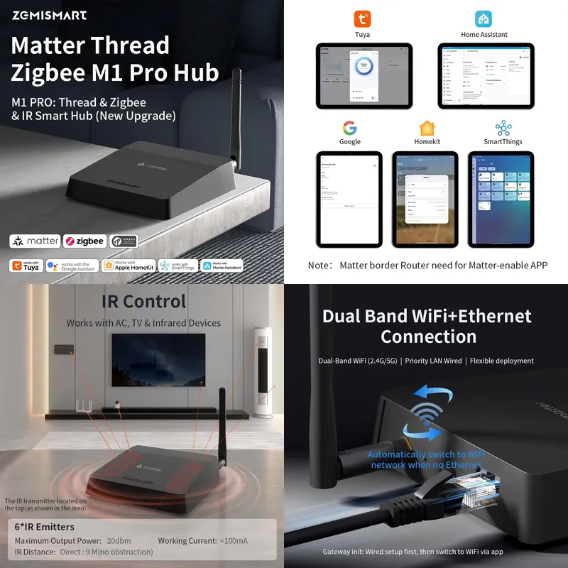 Zemismart Matter Thread Hub Zi - Matter Hub Thread avaliação e preço