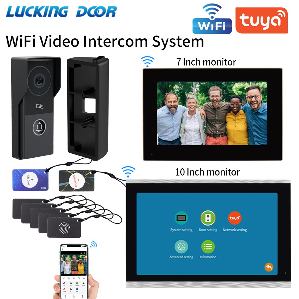 7/10 Inch Video Intercom 1080P - Smart Doorbell Wired avaliação e preço