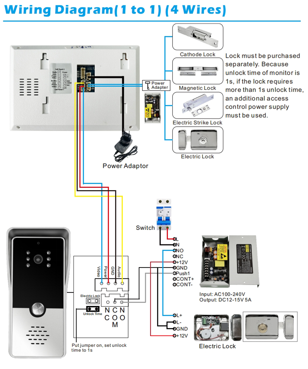 7inch Color Wired Video Interc - Smart Doorbell Wired avaliação e preço