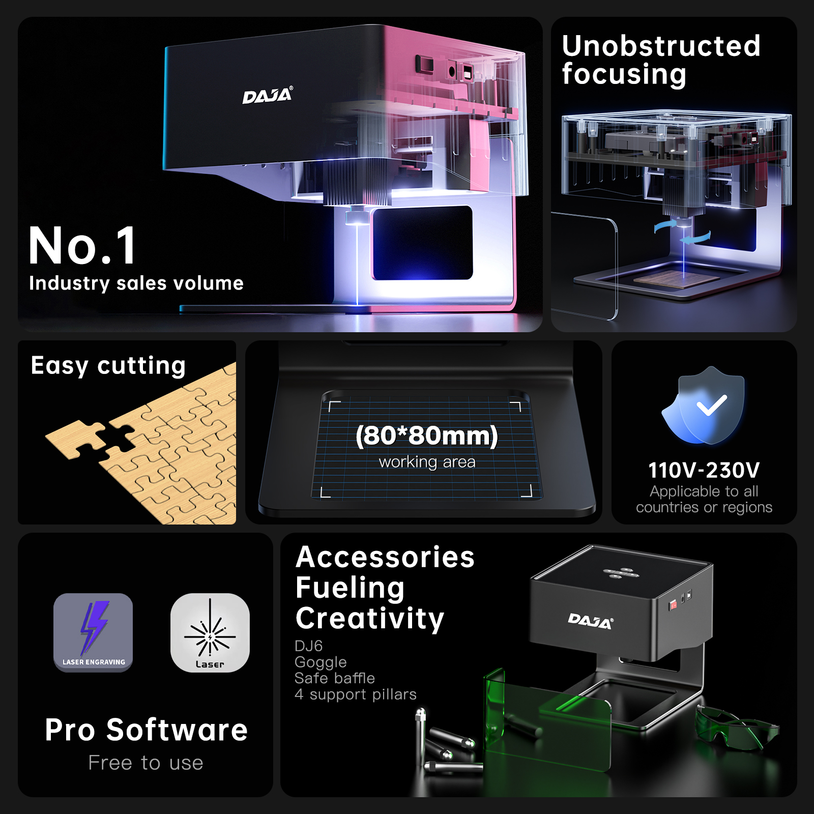 DAJA DJ6 Mini Portable Laser E - Diy Automation avaliação e preço